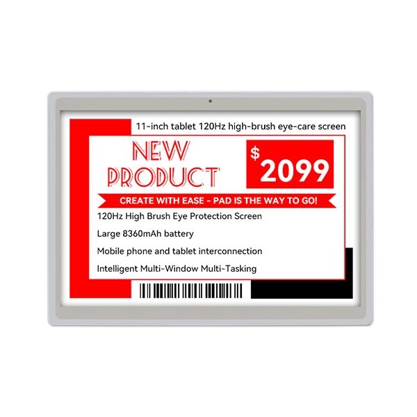 Étiquette électronique pour étagères White Shell 10,2 pouces